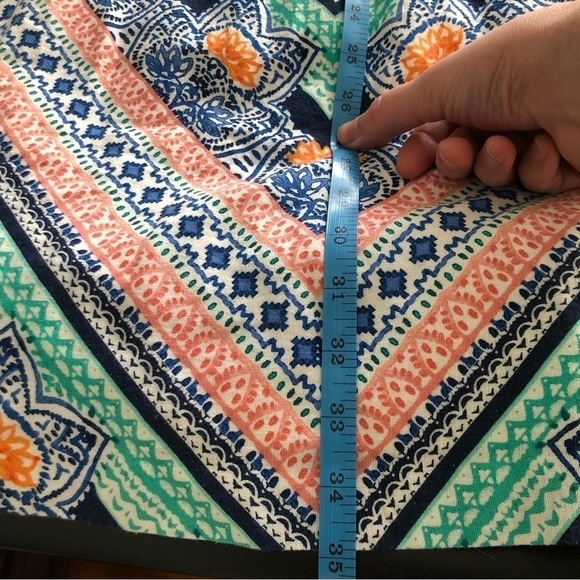 TOMMY Bahama Linen Rayon Sleeveless Bohemian Aztec Floral Dress Size Small - Picture 3 of 9